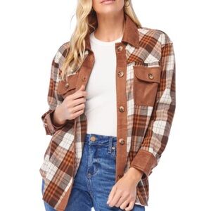 Plaid Brown Jacket Shacket from Wantable